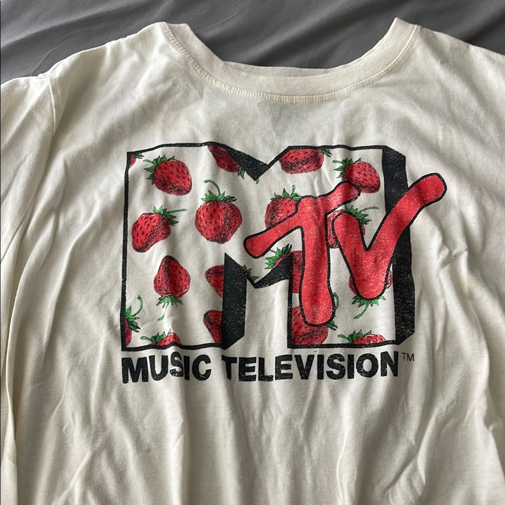 MTV Music Television Strawberry Graphic Tee